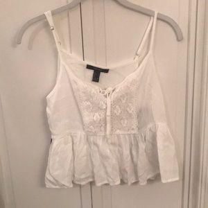 forever 21 white tank top